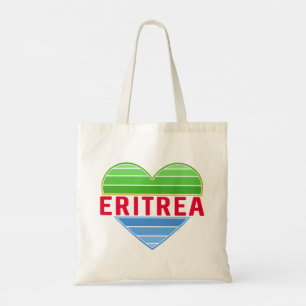 Tote Bag J'aime l'Erythrée, coeur érythréen