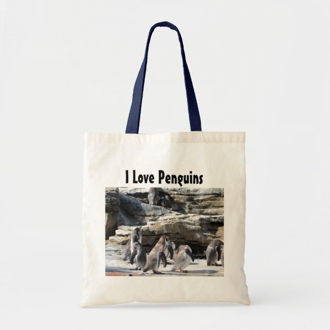Tote Bag J'aime les pingouins (Devant)
