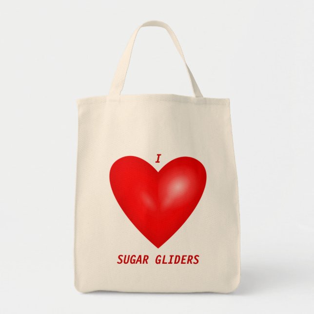 Tote Bag J'Aime Les Planeurs À Sucre (Devant)
