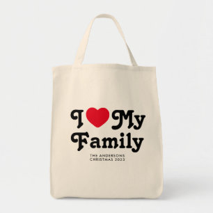 Tote Bag J'aime ma correspondance de Noël familiale