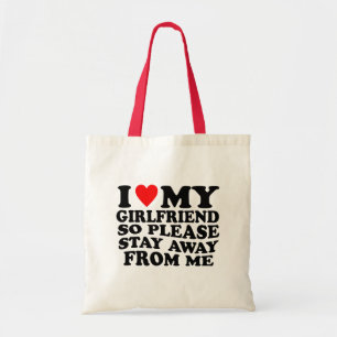 Tote Bag J'aime ma petite amie sexy - Création de texte drô