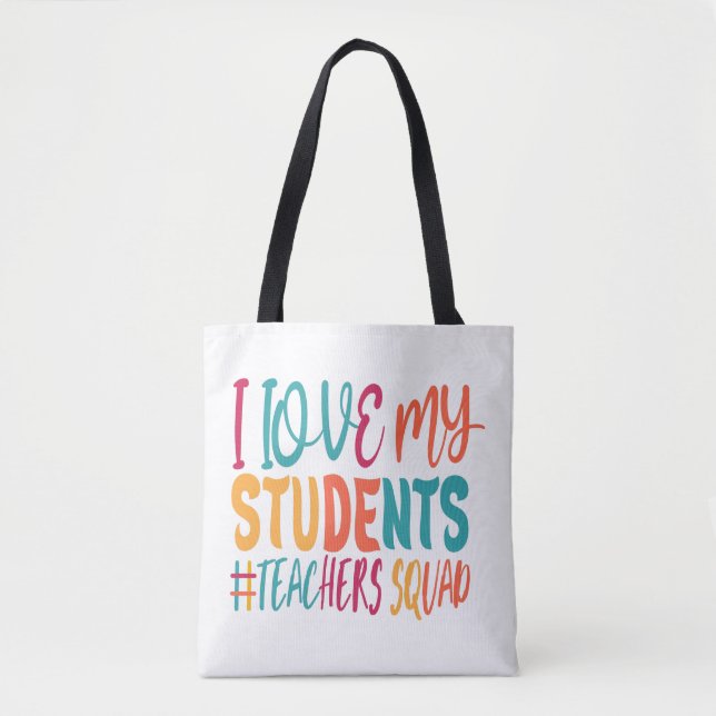 TOTE BAG J'AIME MES ÉTUDIANTS. (Devant)