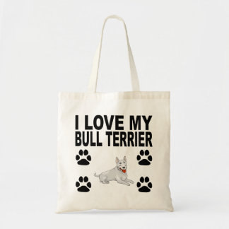 Tote Bag J'aime mon bull-terrier