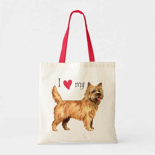 Tote Bag J'aime mon cairn Terrier (Devant)