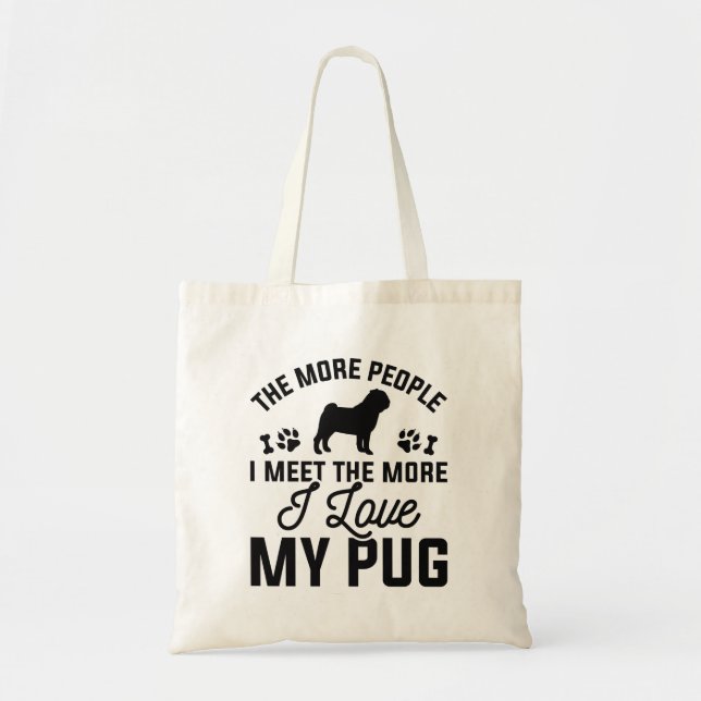 Tote Bag J'aime mon Carlin (Devant)