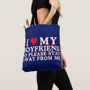 Tote Bag J'Aime Mon Copain Alors S'Il Vous Plaît Restez Élo