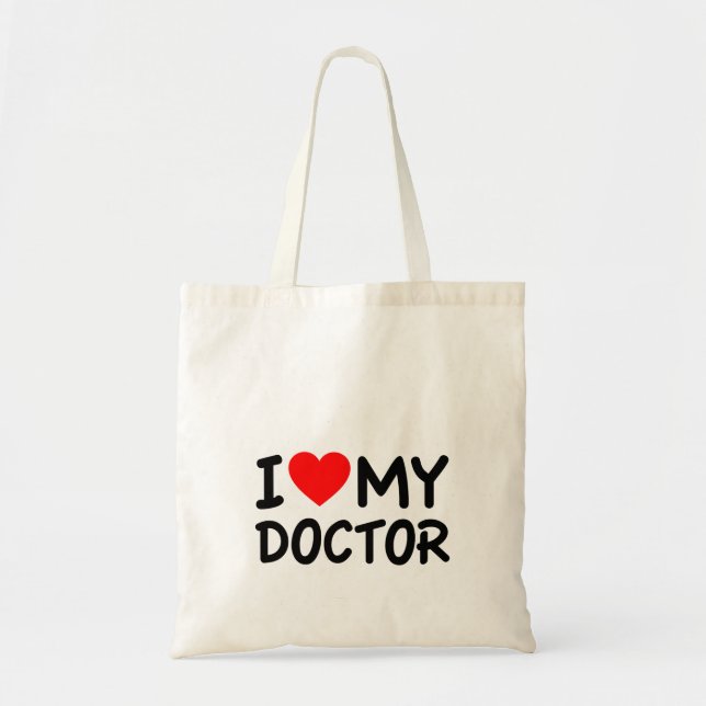 Tote Bag J'aime mon docteur (Devant)