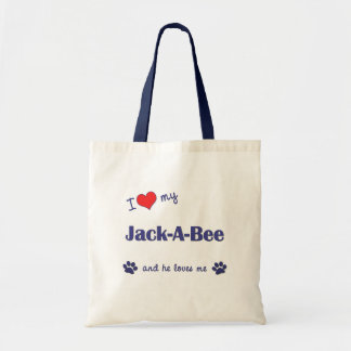 Tote Bag J'aime mon Jack-UN-Abeille (le chien masculin)