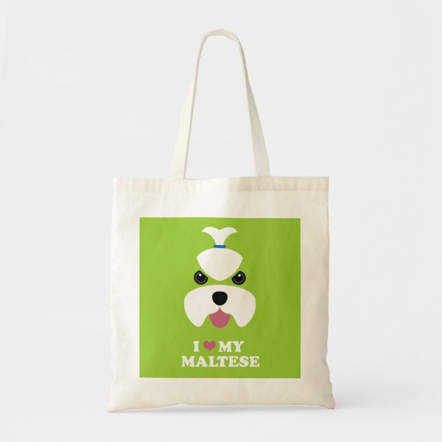 Tote Bag J'aime mon maltais (Devant)