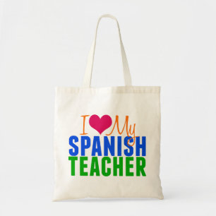Tote Bag J'aime mon professeur espagnol