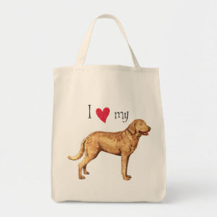 Tote Bag J'aime mon Retriever de la Baie de Chesapeake