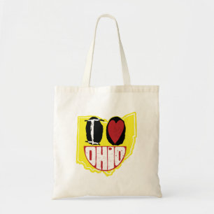 Tote Bag J'Aime Ohio Sourire Un Visage Heureux