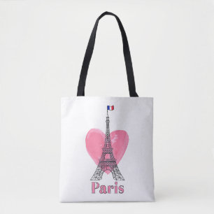Tote Bag J'aime Paris Tour Eiffel France Cadeau