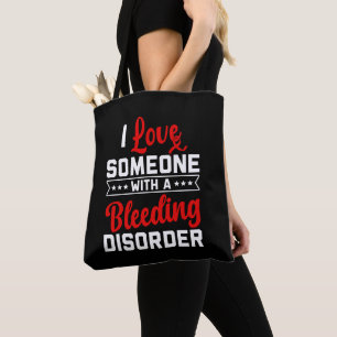 Tote Bag J'Aime Quelqu'Un Avec Un Trouble Saignant Ruban Ro