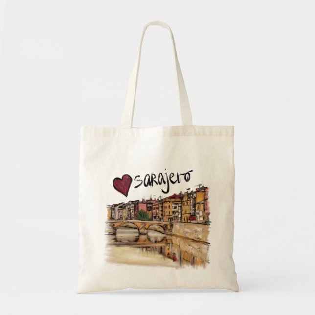 Tote Bag J'aime Sarajevo (Devant)