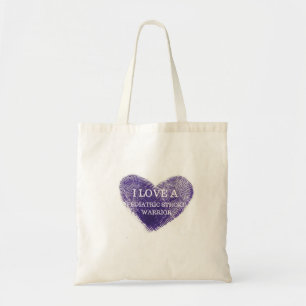 Tote Bag J'aime un guerrier pédiatrique Fourre-tout