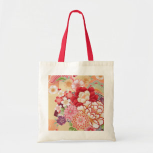 Tote Bag Japonais KIMONO Textile, Fleur