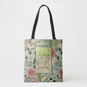 Tote Bag Jardin atomique de laitue et thym Fourre-tout