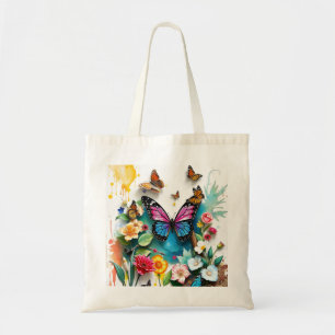 Tote Bag Jardin aux papillons Conception de printemps ins