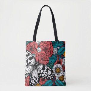 Tote Bag Jardin de cerfs-cerfs en papier