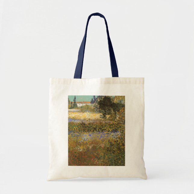 Tote Bag Jardin de fleurs par Vincent van Gogh (Devant)