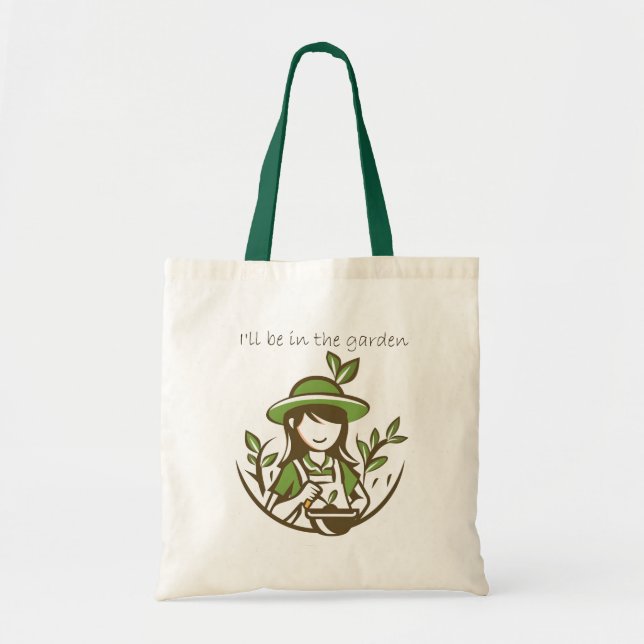 Tote Bag Jardin de jardinage mignon (Devant)