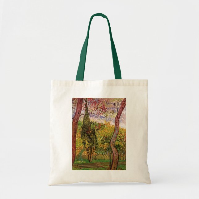 Tote Bag Jardin de l'hôpital Saint-Paul par Vincent van Gog (Devant)