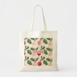 Tote Bag Jardin de radis pastel fantaisiste personnalisé