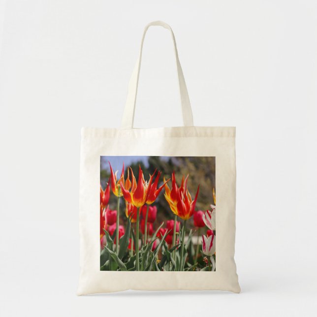 Tote Bag Jardin des flammes florales (Devant)