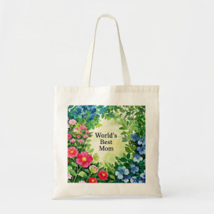 Tote Bag Jardin des fleurs Meilleure maman du monde
