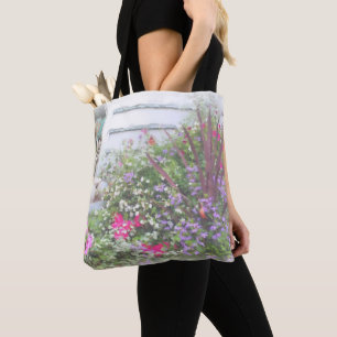 Tote Bag Jardin Fleur Jardin Aquarelle Peinture