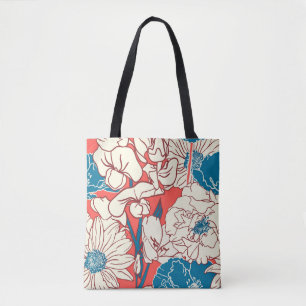 Tote Bag Jardin Floral Élégant : Conception Vintage et tran