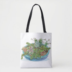 Tote Bag Jardin rond Succulent