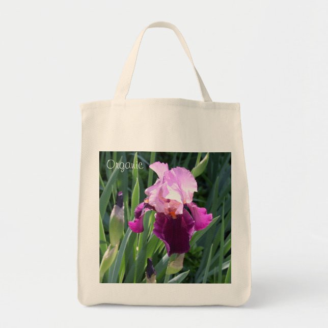Tote Bag Jardin rose Iris baisé au soleil  (Devant)