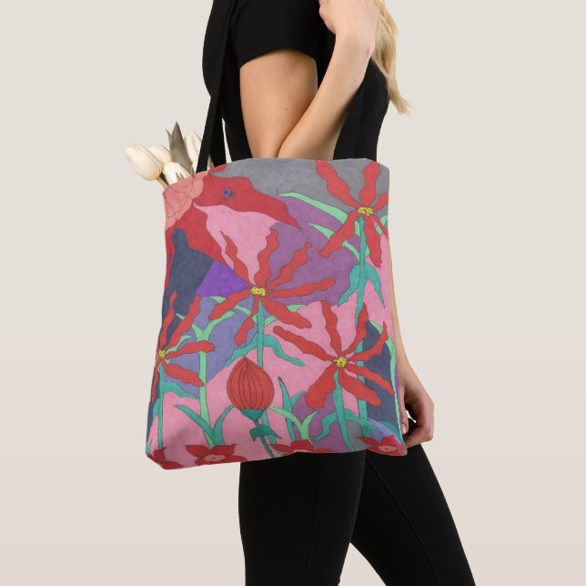 Tote Bag Jardins d'été à la nuit (De près)