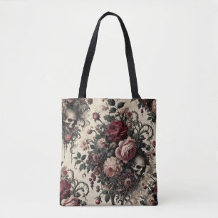 Tote Bag Jardins suspendus de l'Arcane - Floral gothique