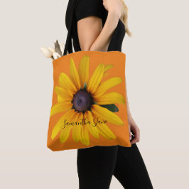 Tote Bag Jaune Jaune Jaune Fleur Susan Photo Orange