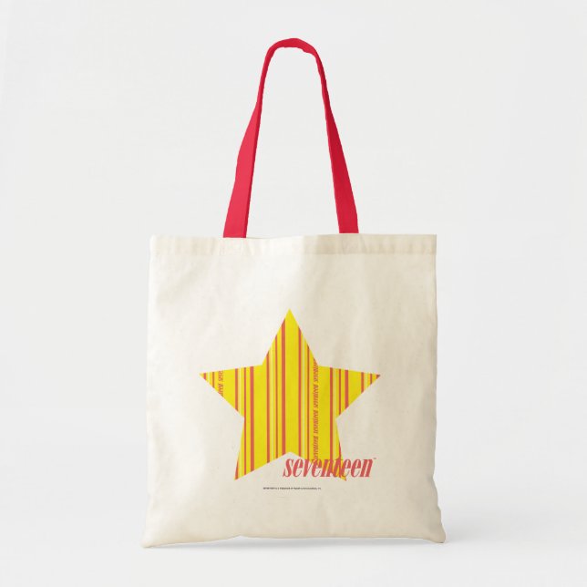 Tote Bag Jaune mince 4 de rayures (Devant)