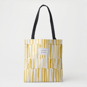 Tote Bag Jaune moderne abstrait motif cadeau personnalisé 