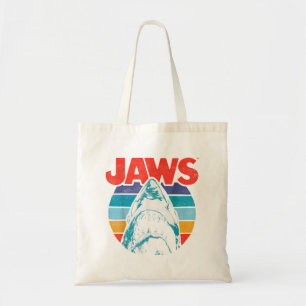 Tote Bag Jaws Retro Colors Shark Rainbow Logo