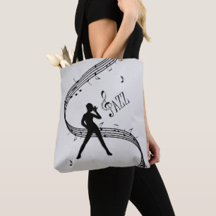 Tote Bag Jazz Dance Silver