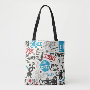 Tote Bag Jazz Doodle : Mélange de Musique Eclectique