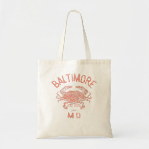 Tote Bag JCombs Baltimore, Maryland, Crabe bleu de Chesapea