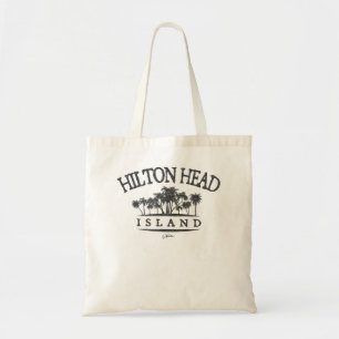 Tote Bag JCombs Hilton Head Island, SC, Palm Trees on Beach