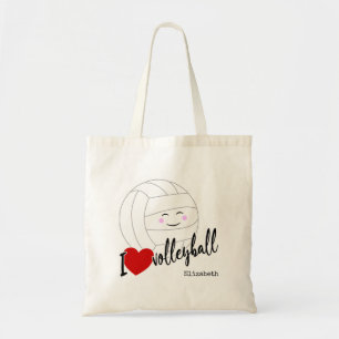 Tote Bag Je coeur volley-ball heureux kawaii filles volley-