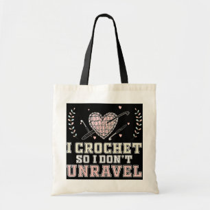 Tote Bag Je Crochet Donc je ne démêle pas Funny Crocheting
