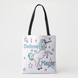 Tote Bag Je crois en la licorne magique