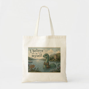 Tote Bag Je crois en moi-même Loch Ness Monster fantaisiste
