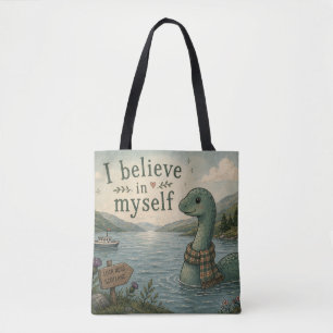 Tote Bag Je crois en moi-même Monstre du Loch Ness fantaisi