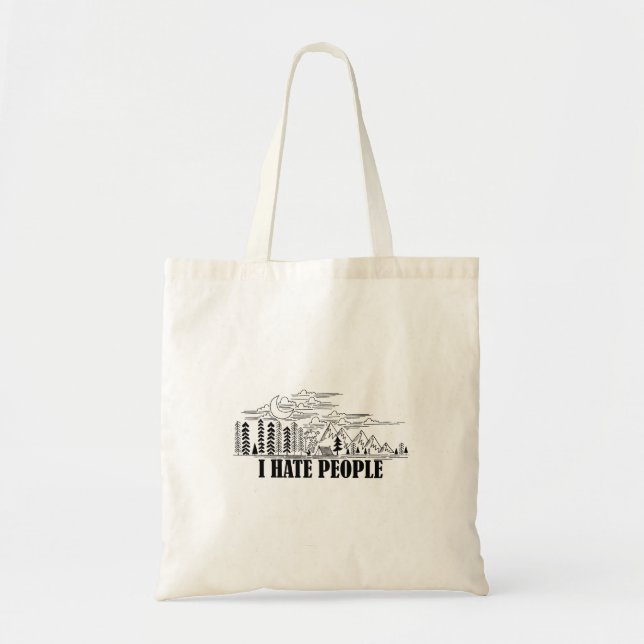 Tote Bag Je déteste les gens (Devant)